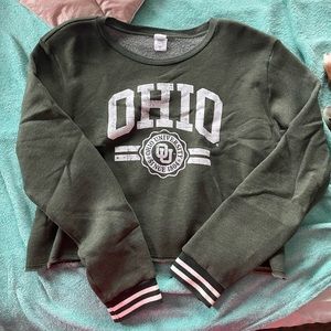 Ohio University cropped sweatshirt
